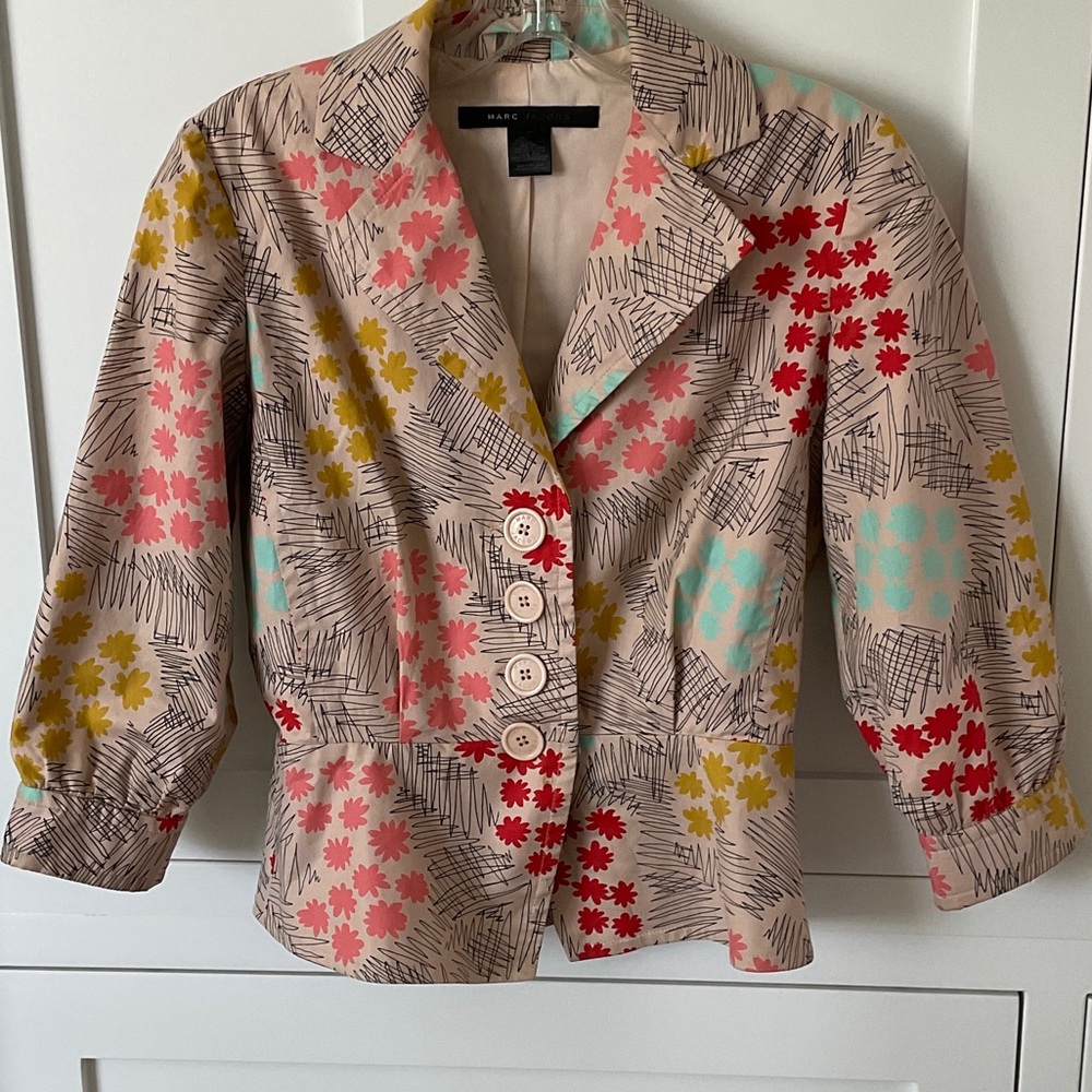 Marc Jacobs Women's Floral Blazer - Red, Pink, Yellow, Blue